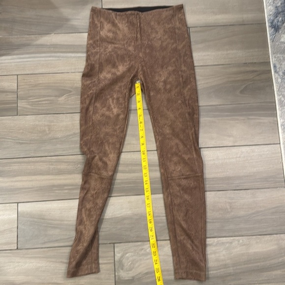 Lysse Faux Suede Brown Leggings - Picture 1 of 5